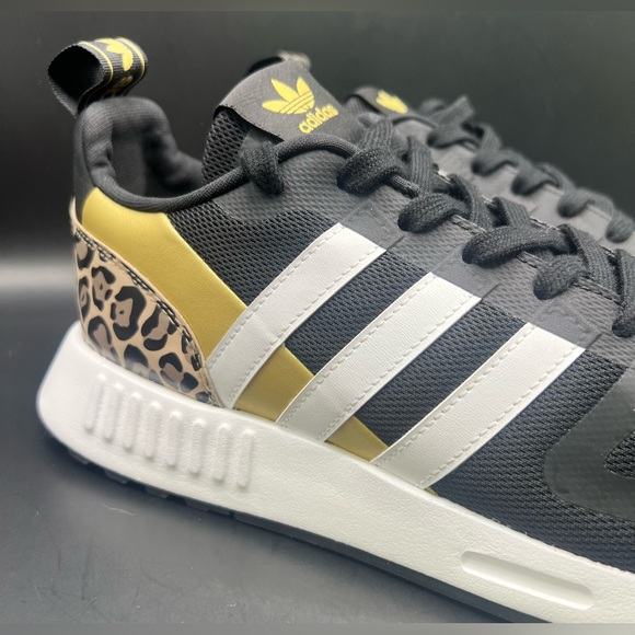Adidas Black and Yellow Sneakers with White Stripes- Muktix, Size:10 - Picture 2 of 8